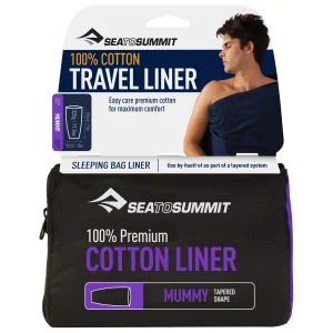 Sea To Summit – Premium Cotton Travel Liner Mummy – Drap De Sac De Couchage boutique en ligne 8
