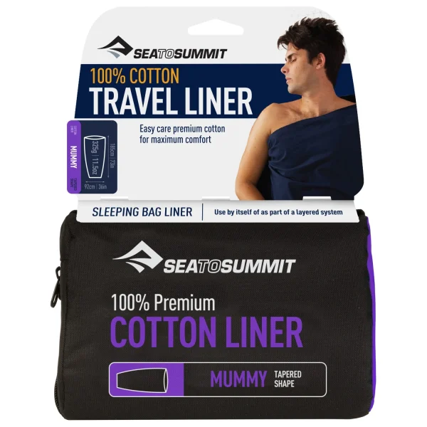 Sea To Summit – Premium Cotton Travel Liner Mummy – Drap De Sac De Couchage boutique en ligne 3